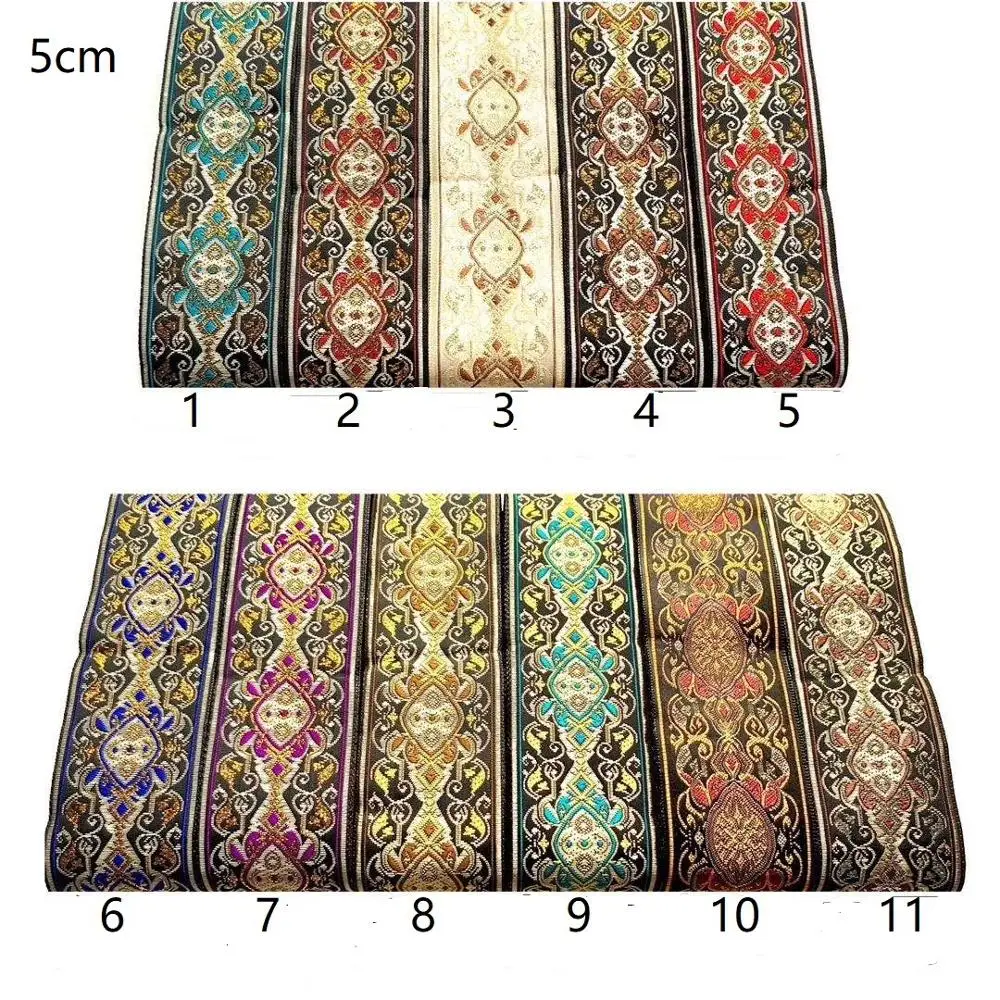 

5cm ethnic style folk style nation style embroidered ribbon,curtain ribbon,garment ribbon,shoes ribbon,bag ribbon,QC0725A