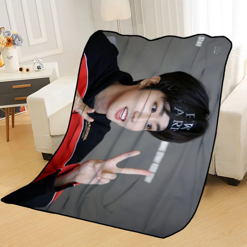 New Han Jisung Throw Blanket Personalized Blankets On For The Sofa/Bed/Car Portable 3D Blanket For Kid Home Textile