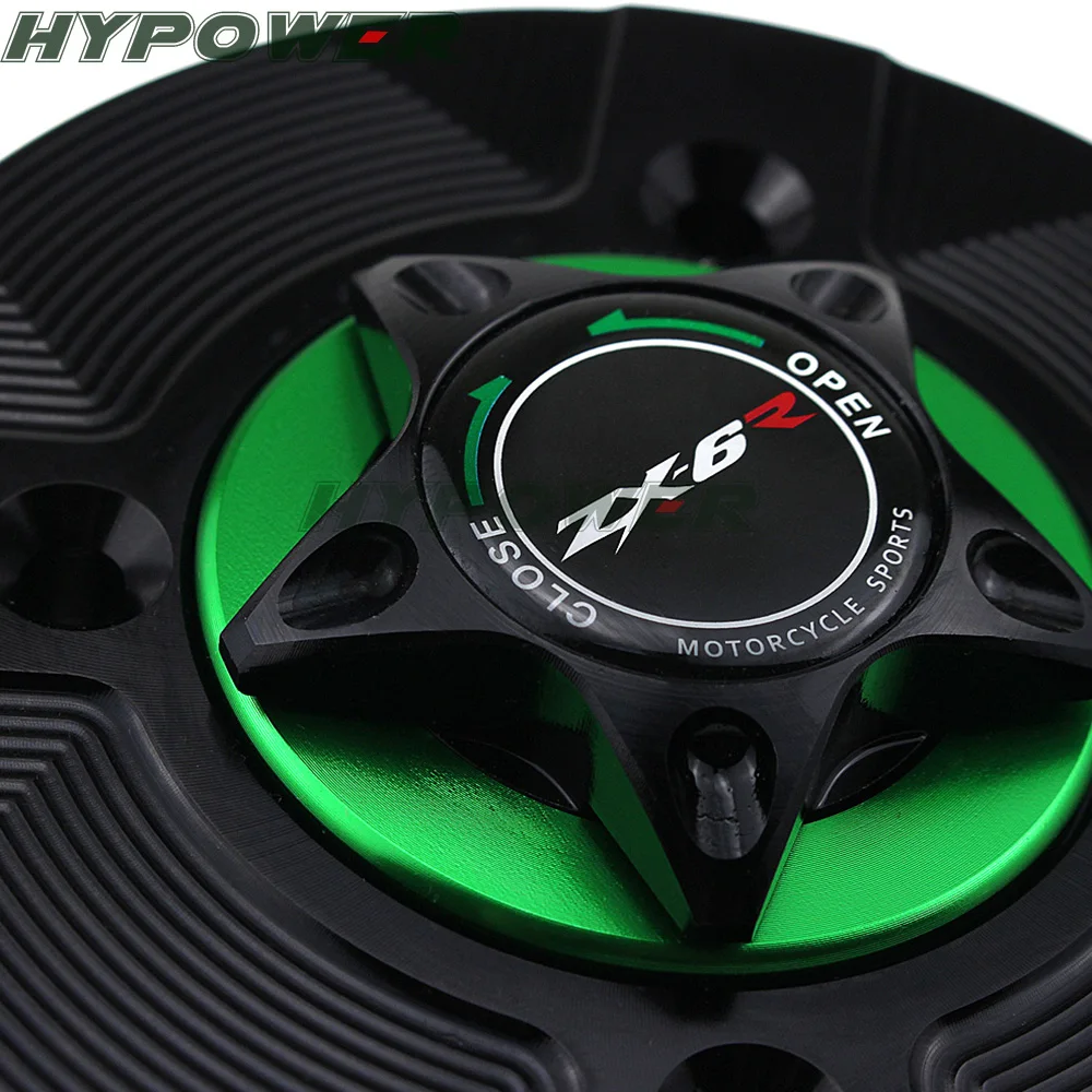 

For KAWASAKI ZX-6R NINJA ZX 6R 2019-2020 Logo 8 Colors CNC Aluminum Keyless Motorcycle Accessories Fuel Gas Tank Cap Cover