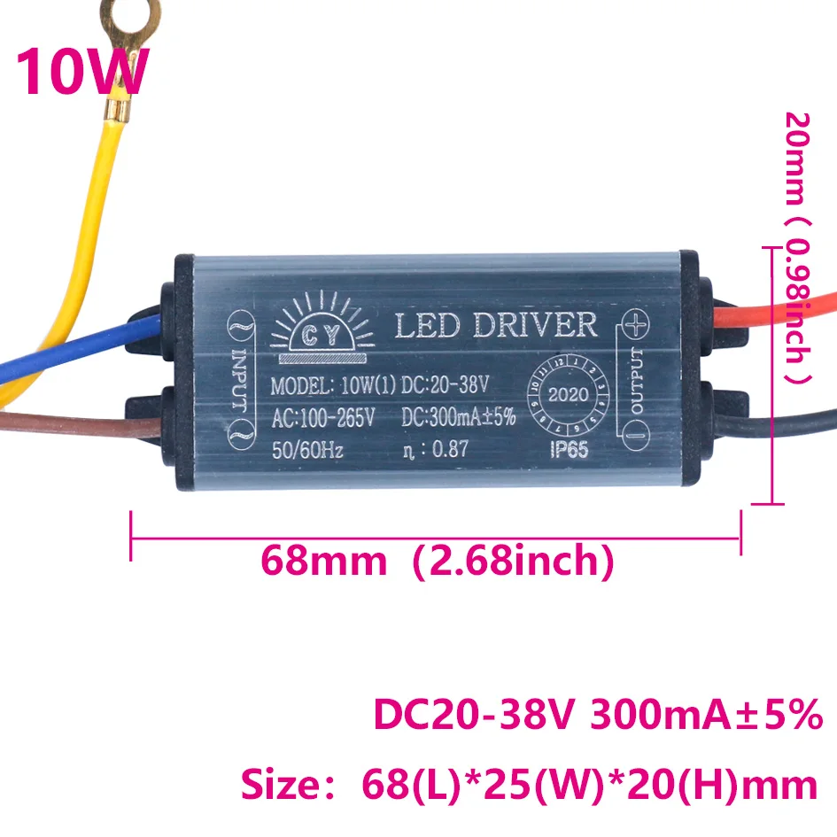 LED driver Waterproof 10W 20W 30W 50W Waterproof High Power Supply LED Driver AC85-265V Input Electronic LED Driver Transformer