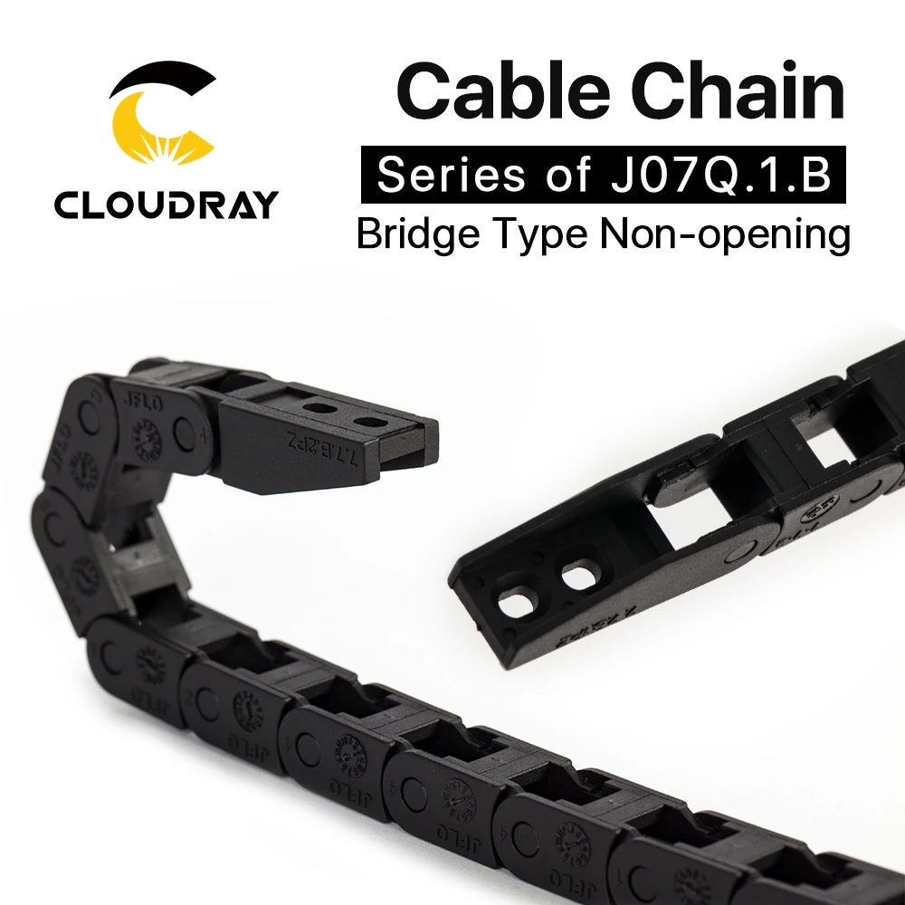 Cloudray Cable Chains 7*7mm Bridge Type Non-Opening 1 Meter Plastic Towline Transmission Drag Chain for Machine