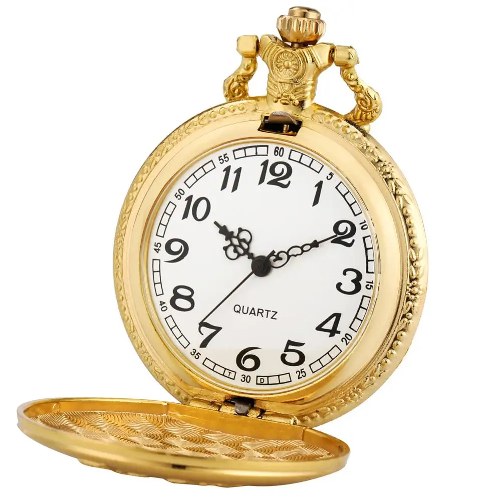 Reloj de bolsillo de cuarzo con colgante para hombre y mujer, accesorio de lujo con diseño de velero en Color dorado