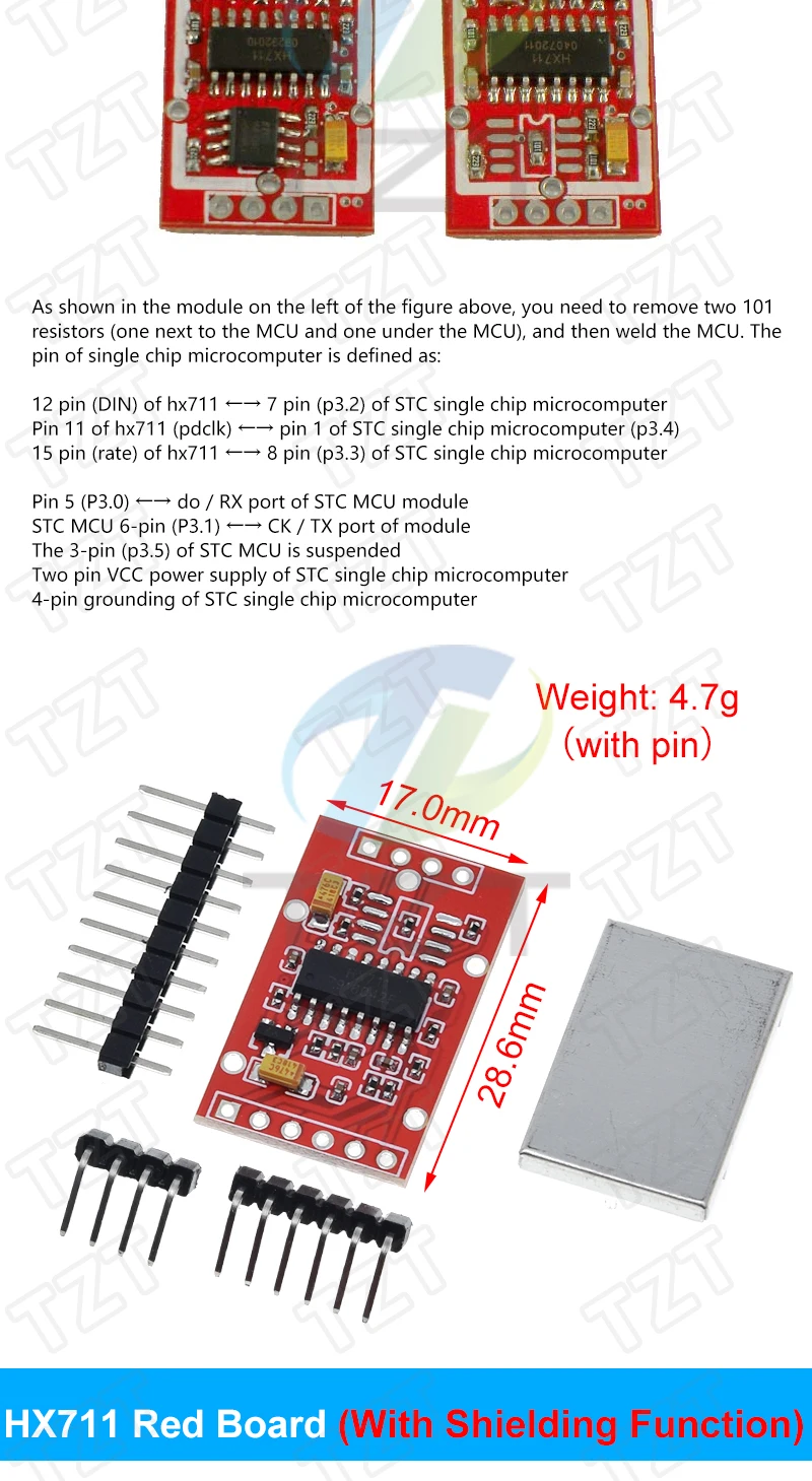 Wägezelle 1KG 5KG 10KG 20KG HX711 AD Modul Gewichtssensor Elektronische Waage Aluminiumlegierung Wägedrucksensor für Arduino – Detail 27