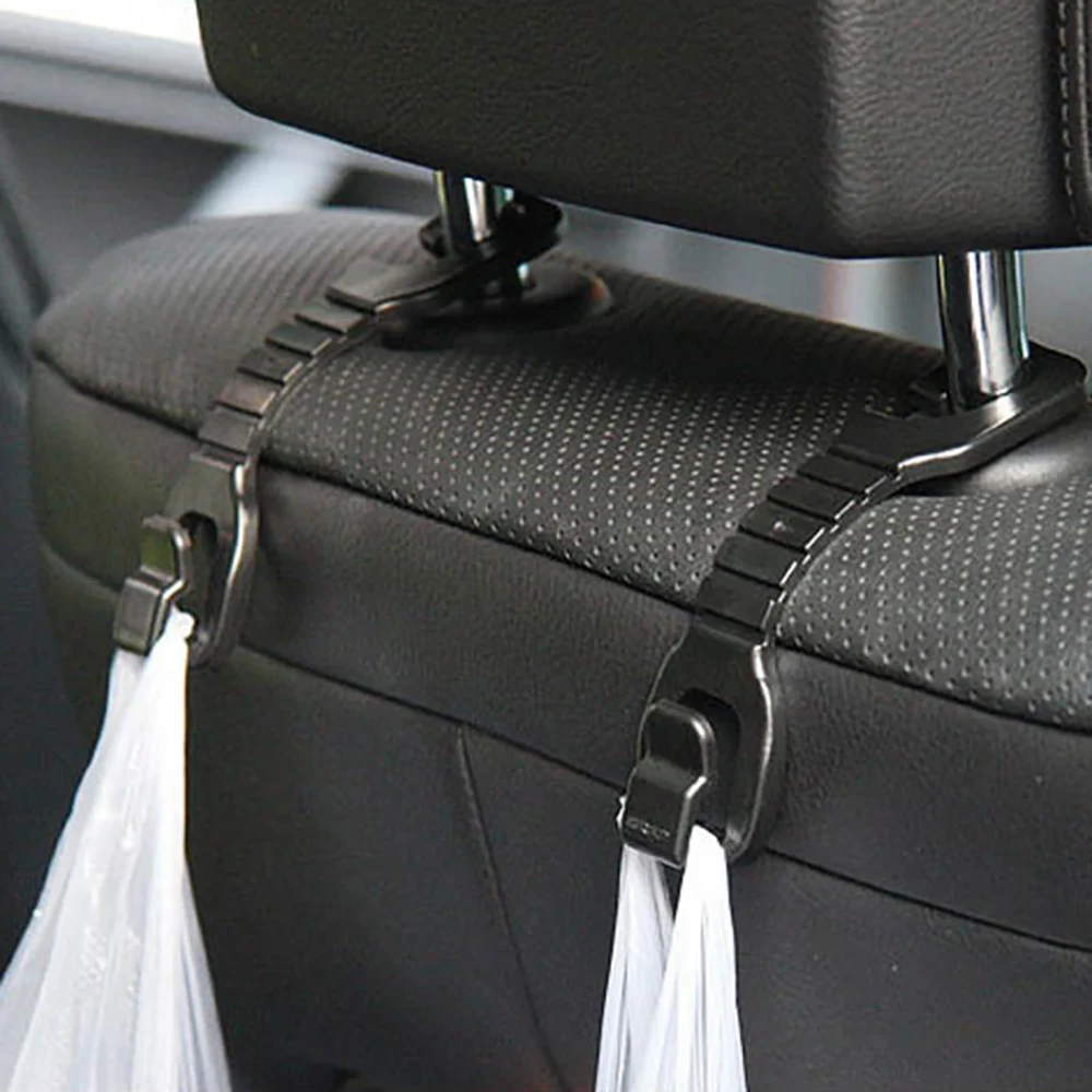 2 PCs Universal Car Hanger for Clothes and Bags, Car Headrest Hanger images - 6