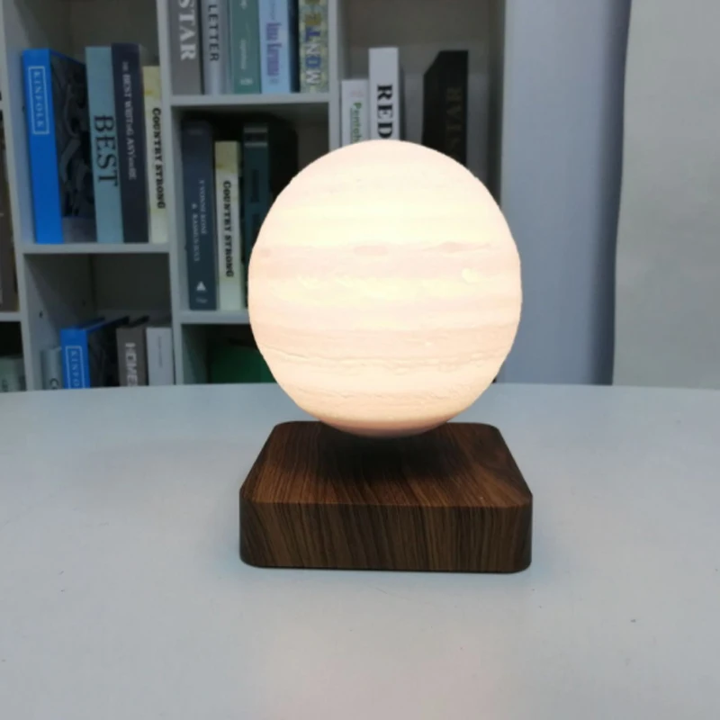 3D Magnetic Levitating Moon Jupiter Lamp Night Light Rotating LED Globe Constellation Ball Floating Lamp Bedroom Novelty Gifts