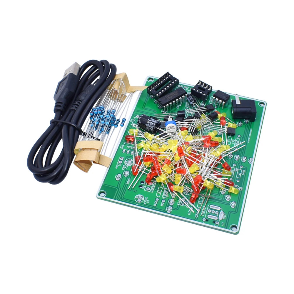 Fireworks red yellow Double Color Flashing Lights DIY Kit Strobe NE555 + CD4017 Electronic Practice Learning Kits Suite Parts