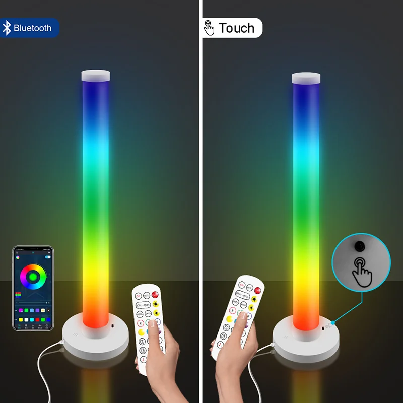 360 Degree RGB LED Night Light APP Remote Control Desk Lamp Rhythm Atmosphere Lamp Sound Pickup Party Room Decoration Table Lamp