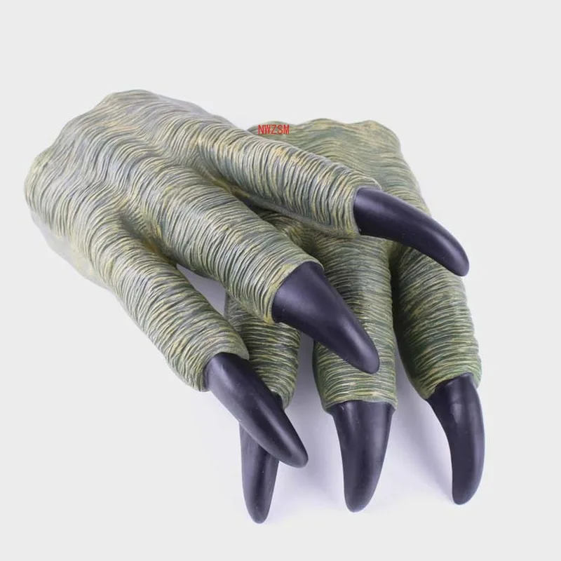 Halloween Party Dinosaur Claw Gloves Simulation Dinosaur Toy Hand Cosplay  Kid Trick Prop Prank Toy for Kids Puppets Gifts