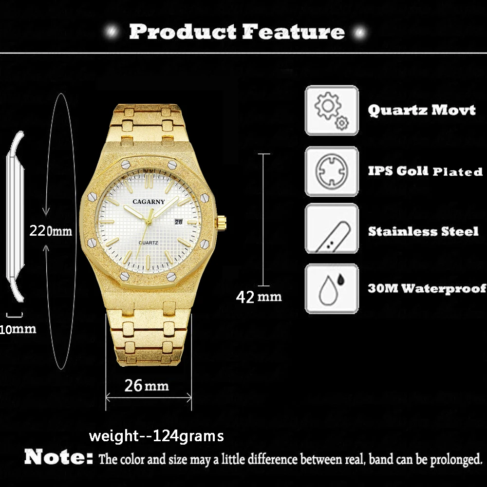 Gold Men Watches Luxury Brand Quartz Watches Men Dress Business Watch Man Full Stainless Steel Luminous Wristwatch Reloj Hombre