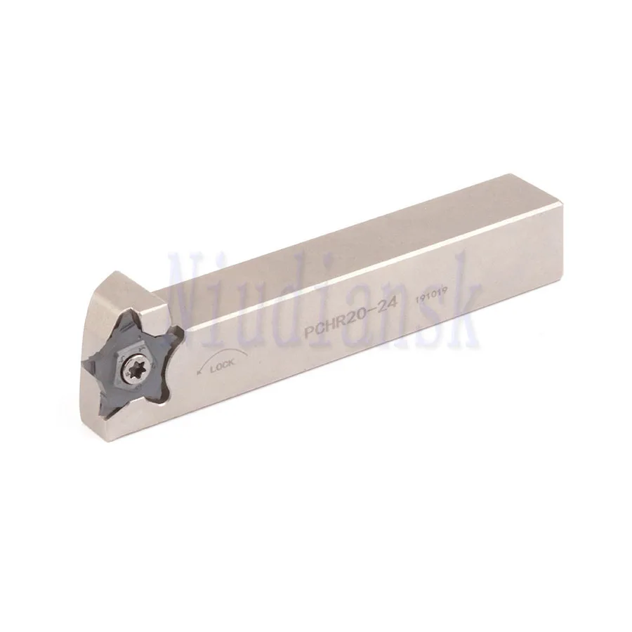 1pc PCHR12-24 CNC Lathe Tool PCHR16-24 Grooving Tool Holder PCHR20-24 External Cutting Turning Tool PCHR25-24 Spring Steel Arbor