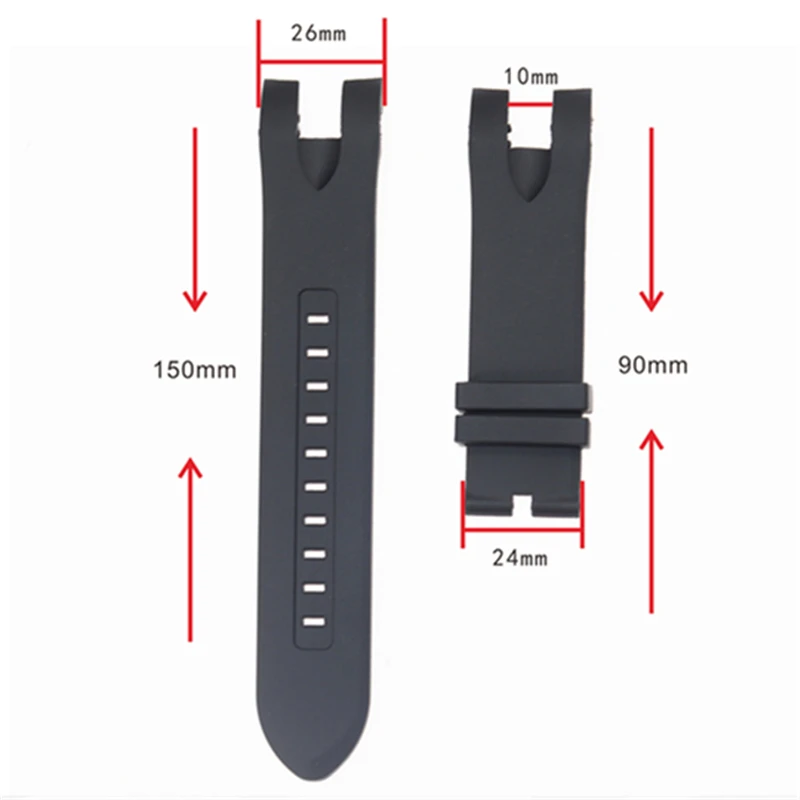 26mm silicone watch strap for Invicta Reserve 50mm black blue watchband bracelet belt comfortable and waterproof Accessories