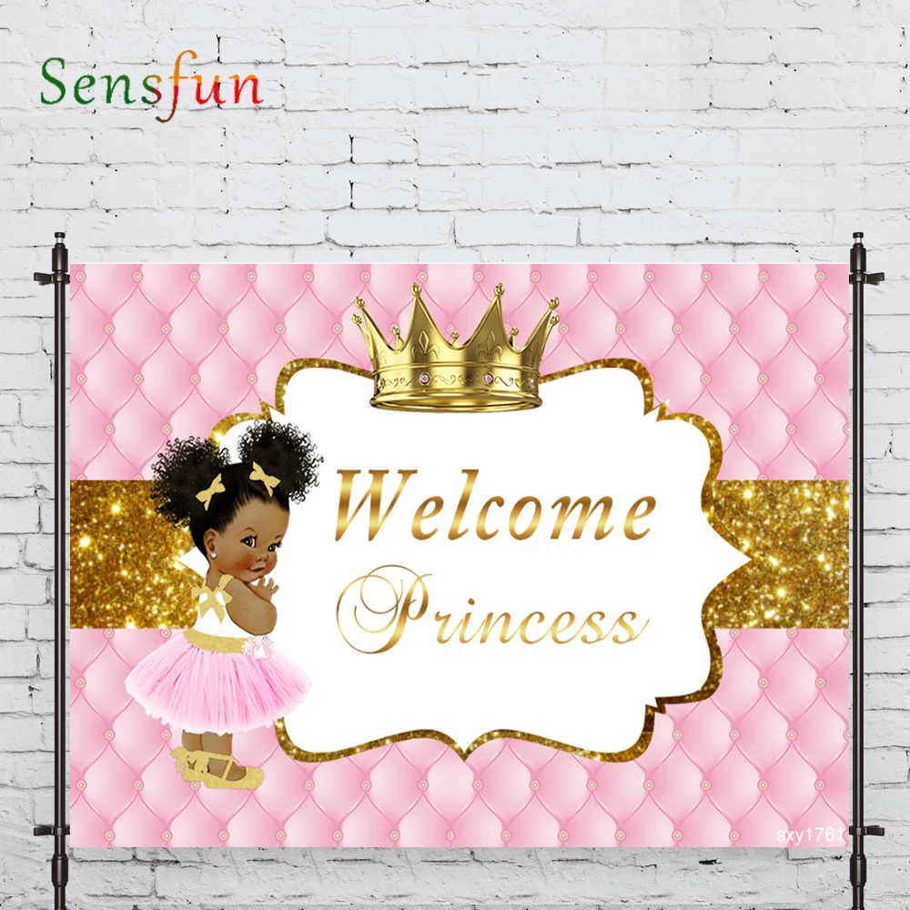 LEVOO Photography Background Princess Golden Crown Shiny Party Fabric Custom Shoot Prop Background Photocall Photo Studio