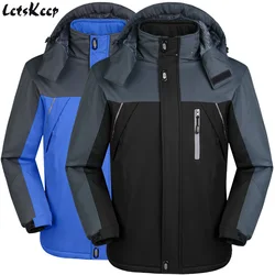 Winter Hood Jacket Cotton Padded Mens Windbreaker Overcoat Men Parka Coat Jackets Fleece inside M-5XL, ZA580