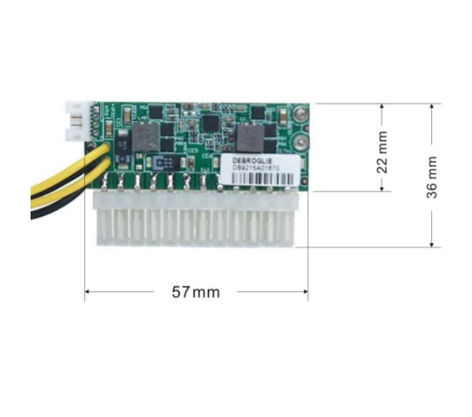 PCI-e 6p 6Pin DC 12V 300W 24Pin Pico ATX Switch PSU Car Auto Mini ITX High Power Supply Module 6pin to 24pin 4+4p