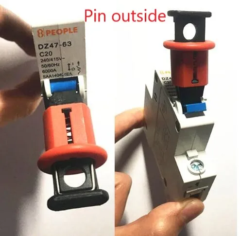 34pcs/lot multi pole MCB lockout pis pos lockout master lockout 1P 2P 3P 4P breaker lockout