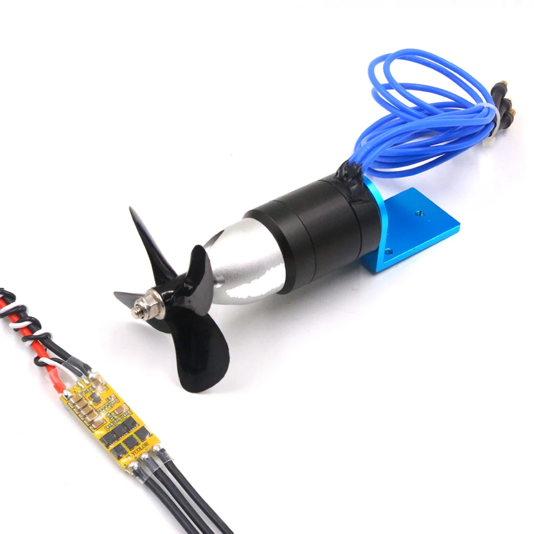 24V Underwater Thruster with Electronic Speed Control Brushless Motor 30A Splash Proof for ROV Ship Model