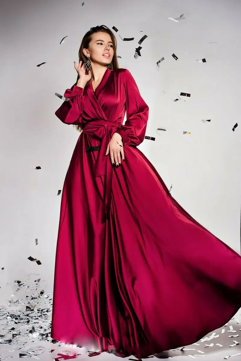 Bridal Gown Women Robe Wedding Dresses Silk Satin Nightdress Nightgown Sleepwear