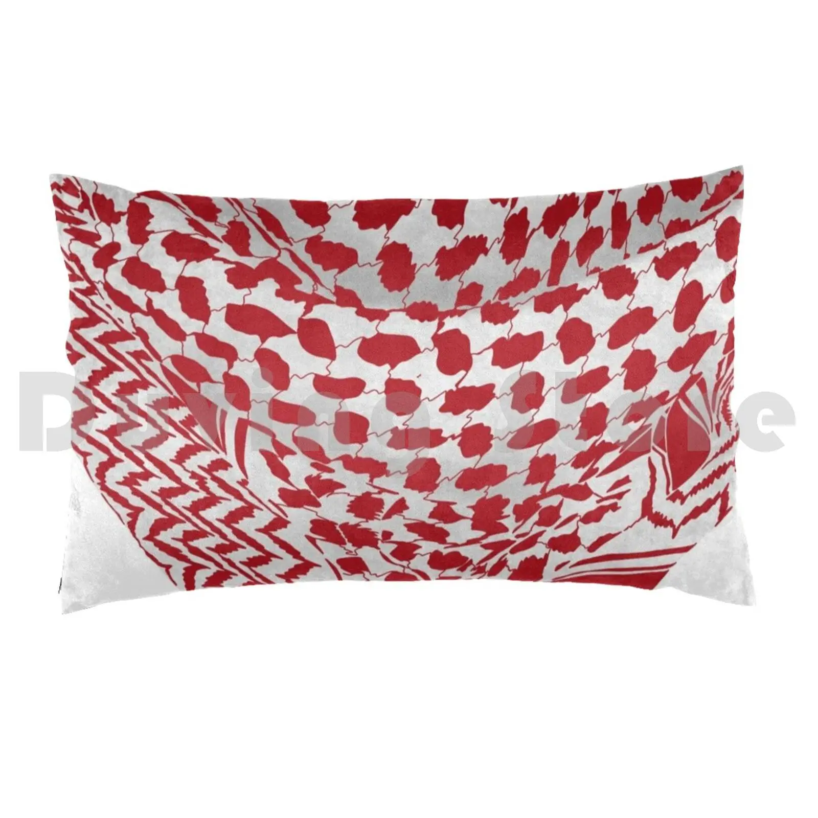 Traditional Red , Arabic , Keffiyeh Design So You Can Bring The Desert Vibes With You. Pillow case 2974 Scarf