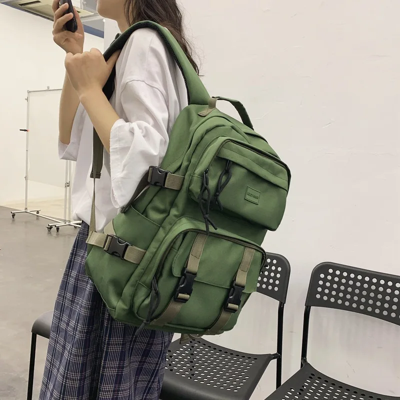 Large-capacity bag female new Korean high school student original ulzzang University backpack