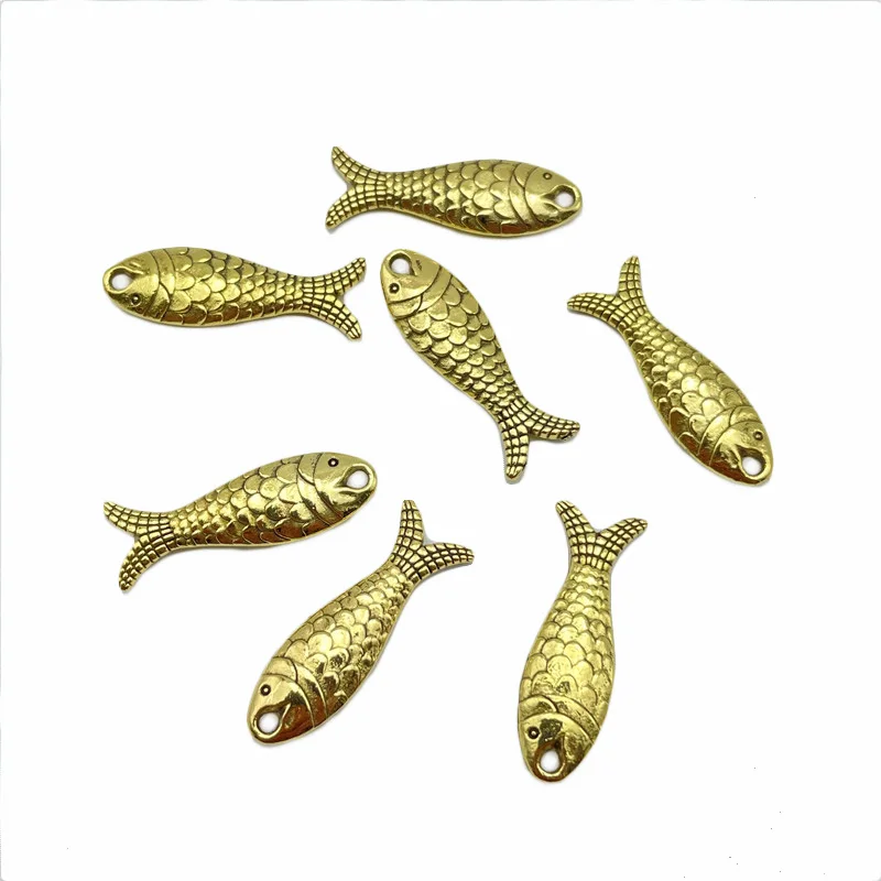 15pcs Charm Fish Carp Pendant Jewelry Making DIY Handmade Bracelet Necklace Accessories Animal Cute Men And Women Gifts