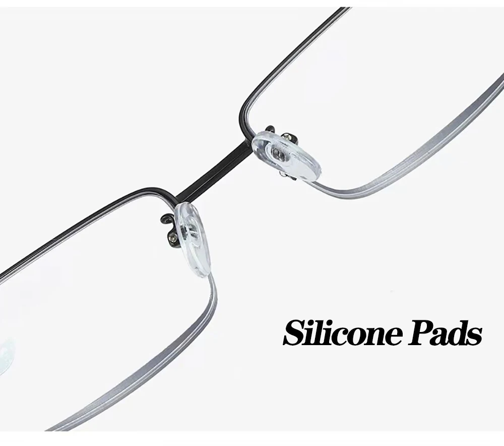 Progressive Herren-Brillengestell, multifokale Lesebrille, Anti-Blaulicht-Brille, Nah-Fernsicht-Glasse Previousadras de Metal + 4 – Detail 8