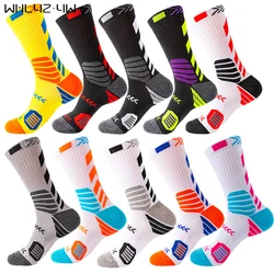 Chaussettes de sport courtes avec amortissement professionnel, serviette de compression, document lumineux, astronomique, course à pied, football, cyclisme, basket-ball en plein air