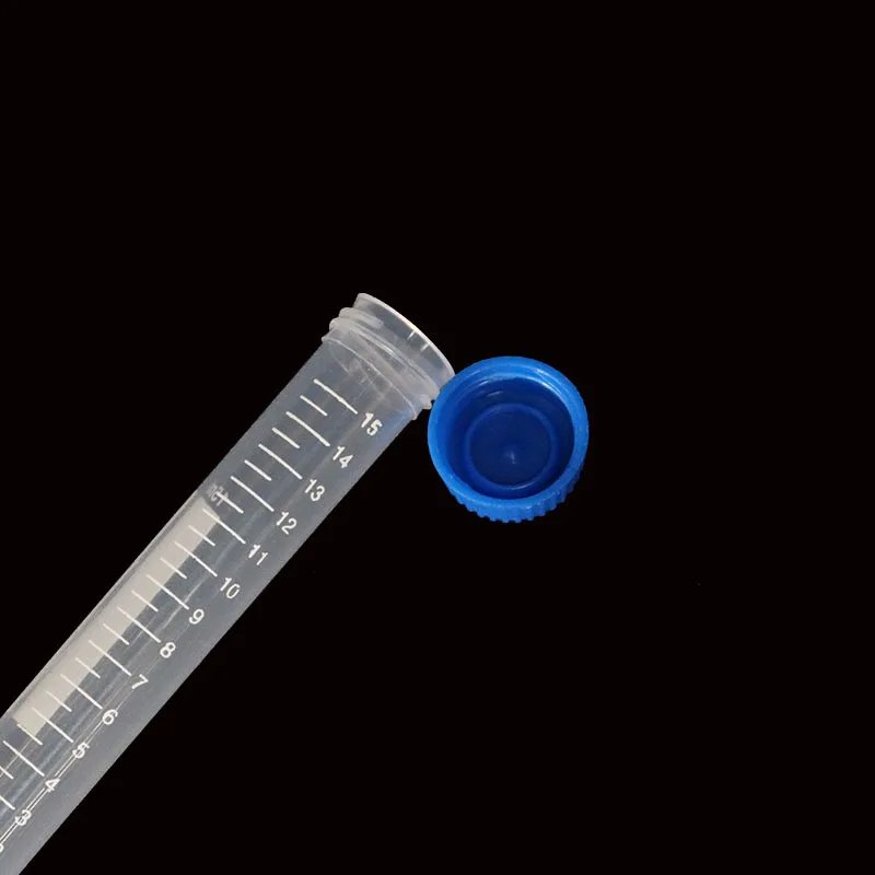 10 pcs/ Pk 15ml Screw Cap Plastic Bottle Transparent Tube Sample Storage Container Radiation Experiment Centrifuge Tube Plastic