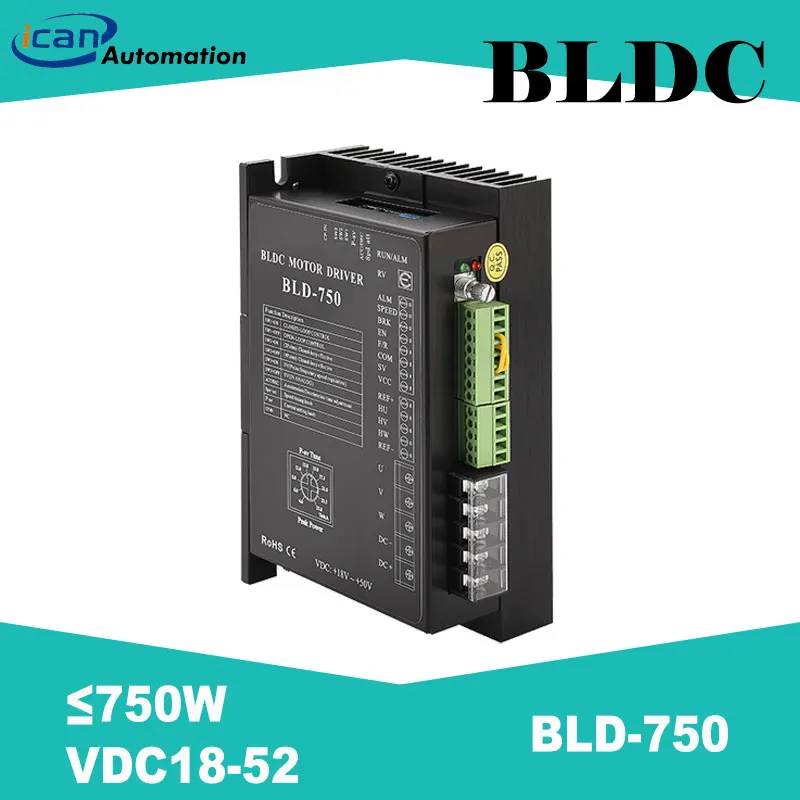 ICAN Brushless Dc Controller BLD-750 18-52VDC 48V 52V 20000RPM Driver Bldc