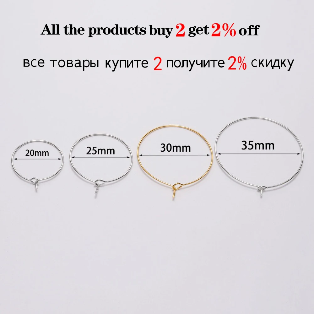 20 25 30 35mm Gold Metal Hoops Earring Big Circle Wire Hoops Earrings For Jewelry Making Findings Supplies Accessories