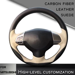 Custom Car Steering Wheel Cover for Mitsubishi Lancer EX 10 Lancer X Outlander ASX Colt Pajero Sport interior