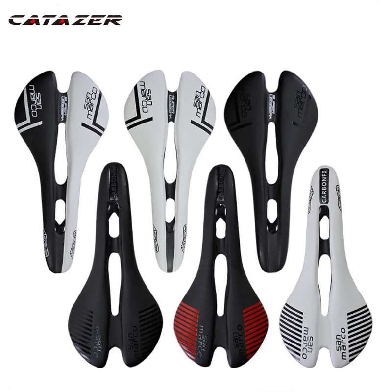 Bicycle Hollow Breathable Cushion Super Light Carbon Fiber New Covered Cushion Road Mountain Bike Saddle Cushion  Bicycle Saddle