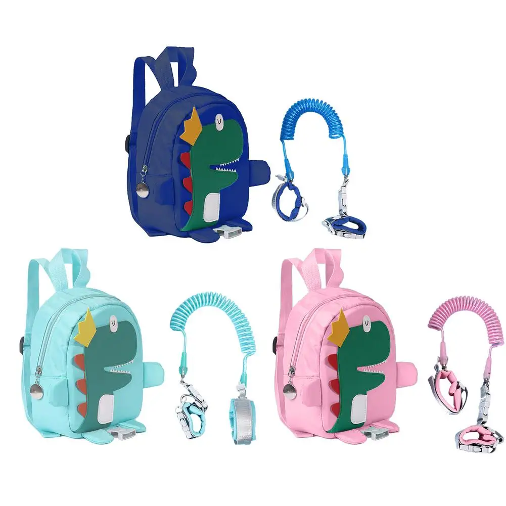 Cute Dinosaur Backpack Anti-Lost Rope,Toddler Safety Belt,Anti-Lost Rope Walking Safety Belt with Key Lock,Child Safety Belt