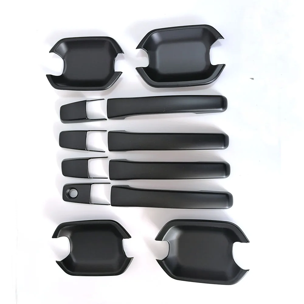 ABS Matte Black Door Handle + Door Bowl Cover Fit For Mitsubishi Pajero V93/V97 2007-2020 Exterior Modification Parts
