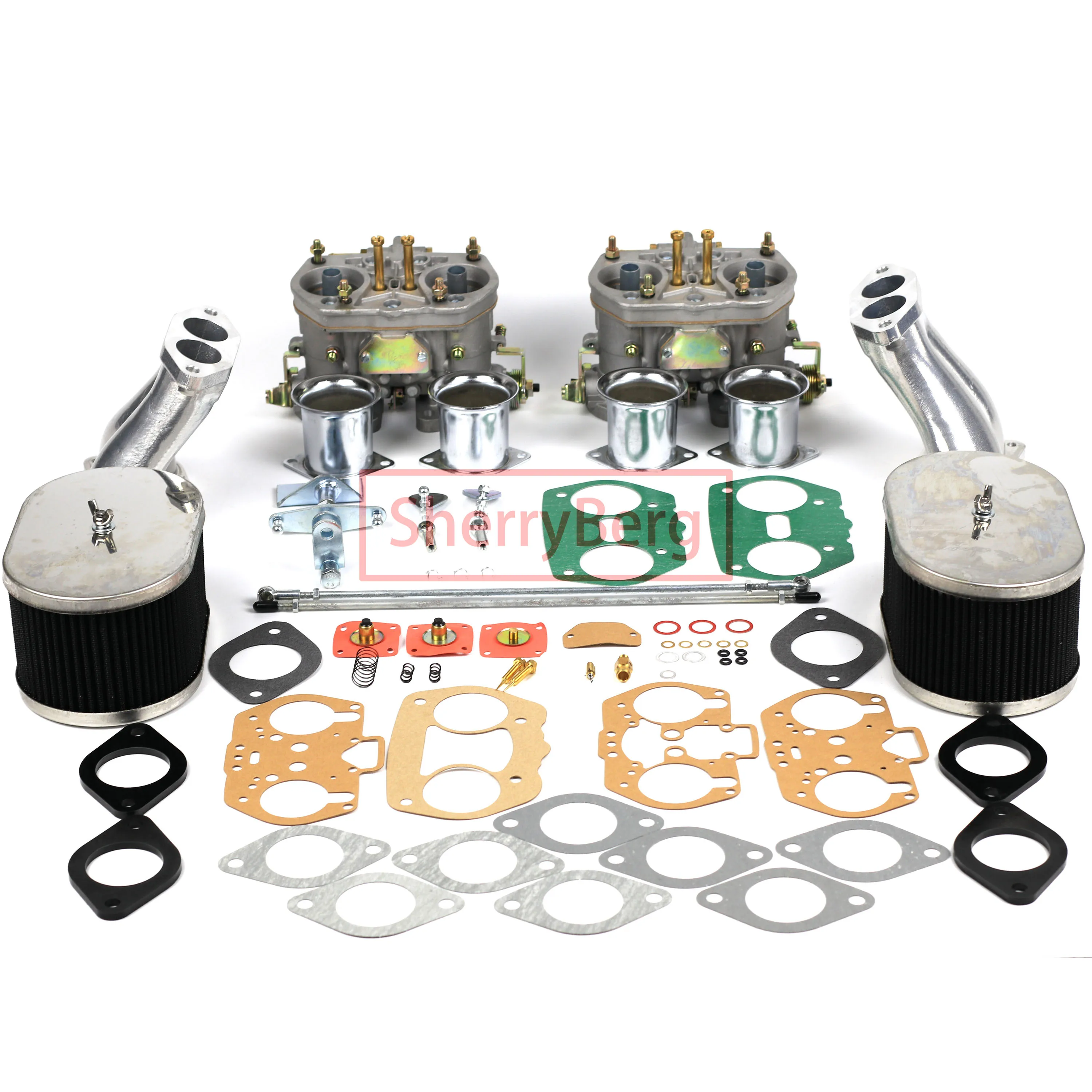 SherryBerg Carburettor Carb Conversion Kit for VW TYPE 1 FAJS HPMX WEBER 44 IDF DUAL 44mm CARB KIT T1 Linkage T1 TALL Standard