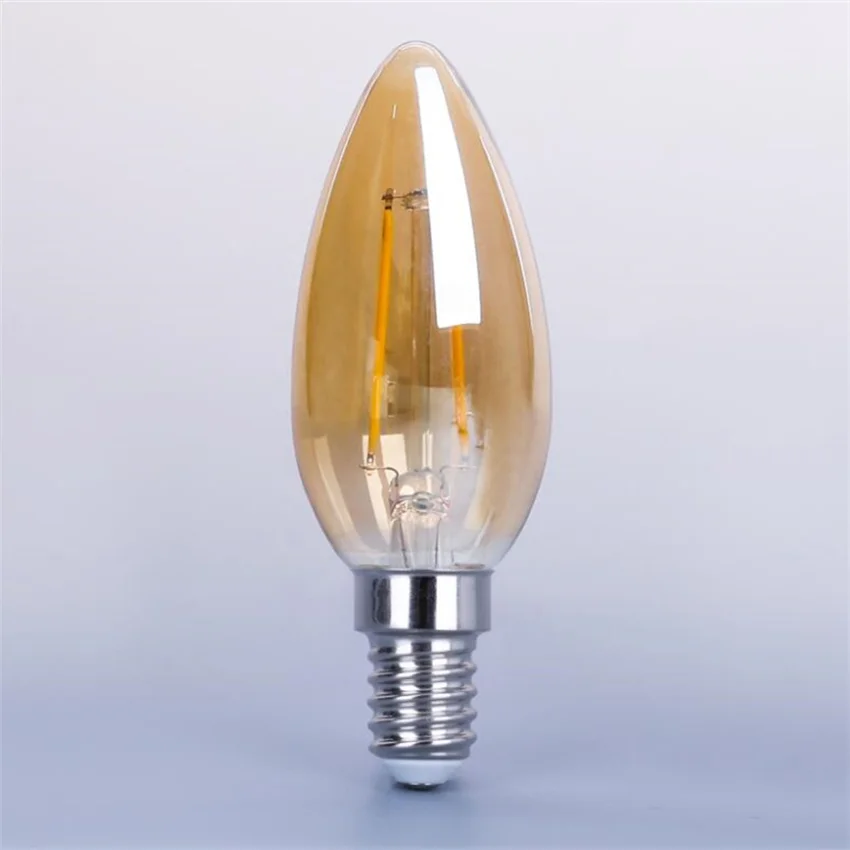 YANG MIN Free Shipping  E14 Base Dimmable C35 Led Filament Light Replacement Incandescent and Led Bulb