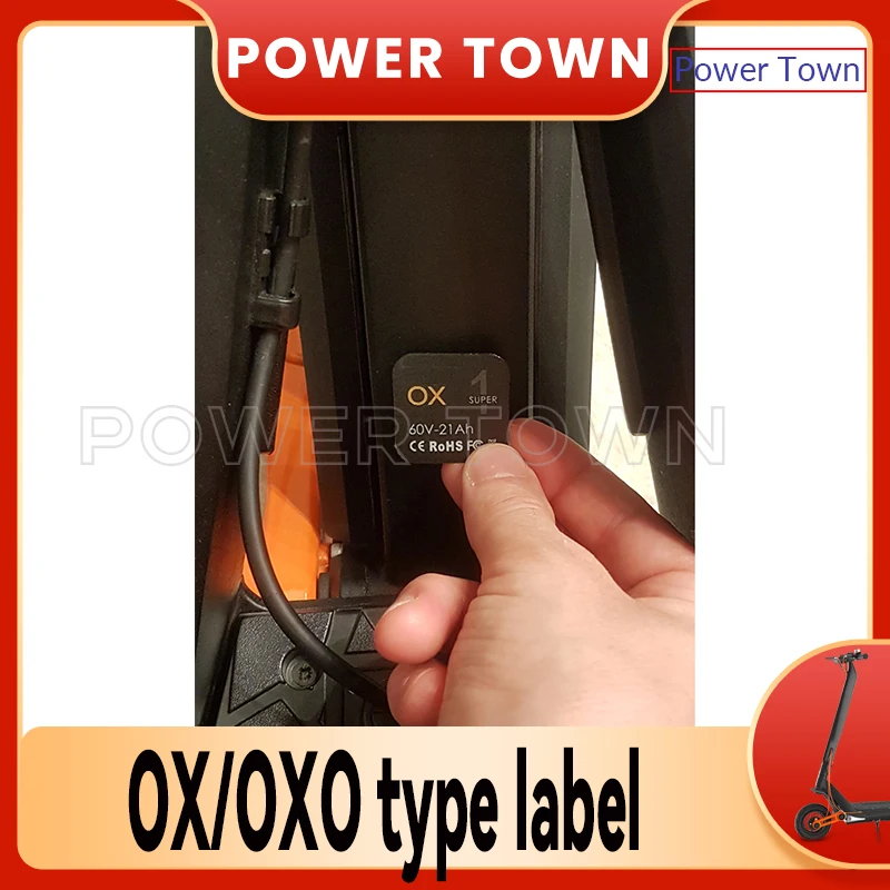 Type label sticker for  oxo ox SUPER HERO ECO electric scooter original accessories