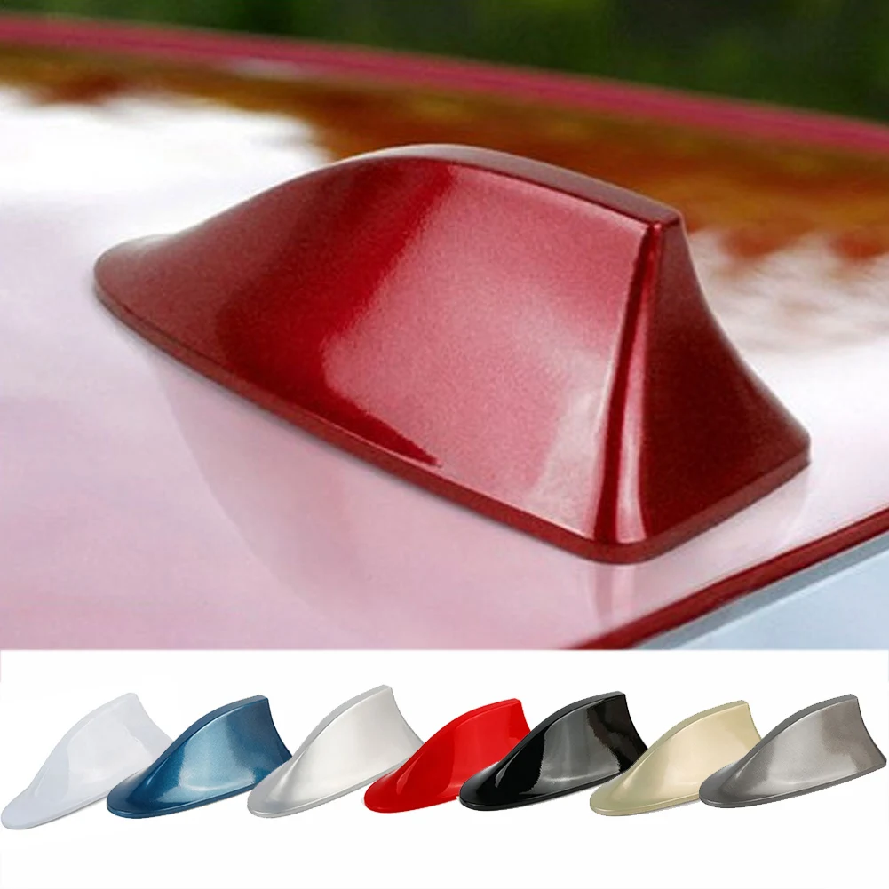 Evrensel araba çatı köpekbalığı yüzgeci dekoratif anten kapak Sticker taban çatı BMW için yeni karbon Fiber stil/Honda/toyota