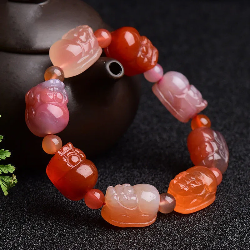 

Rare Natural Salt Source Agate Bracelet Real Jade Exquisite Fashion Bangle Elegant Jewelry Accessory