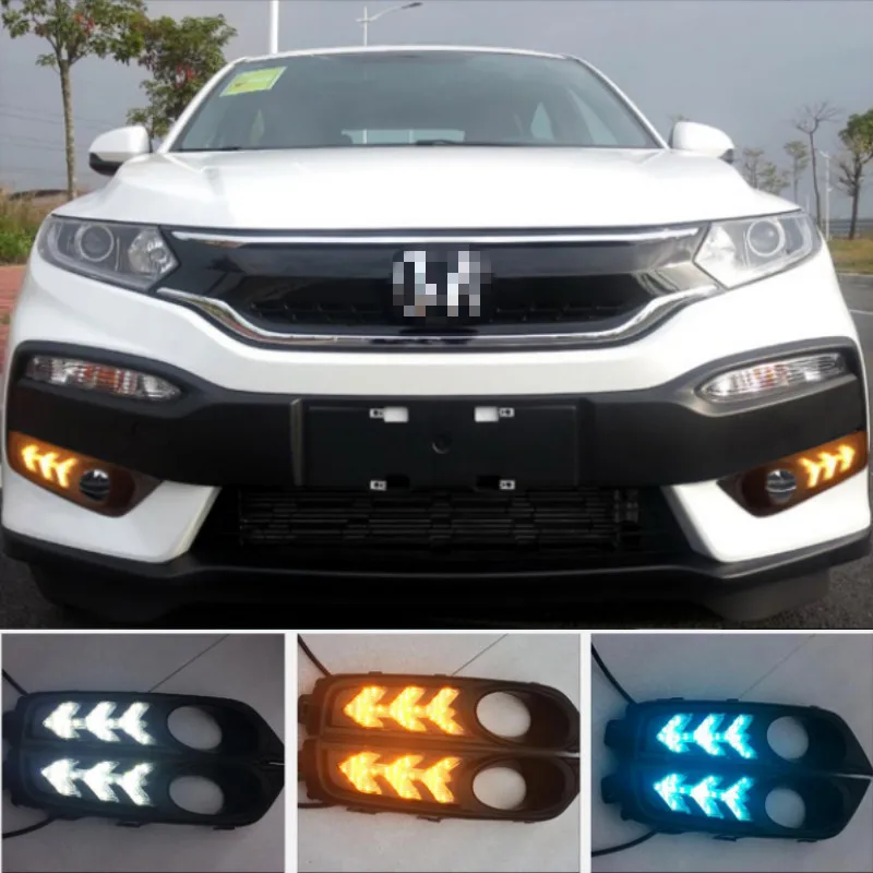 

1Pair For Honda XRV XR-V HRV 2015-2017 LED Daytime Running Light DRL Day Light Front Bumper Fog Light Driving Fog Lamp