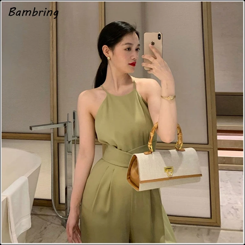 

Temperament Elegant Jumpsuit Women Vintage Tender Rompers Sexy Strapless Sleeveless Playsuit Office Lady Overalls Party Summer