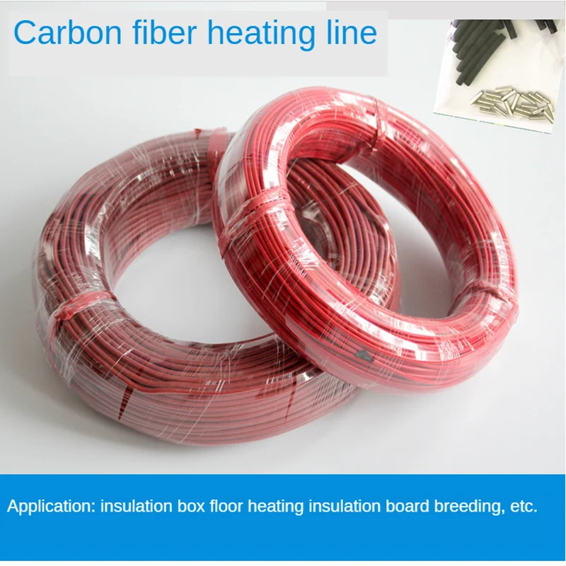 Carbon Fiber Heating Cable Floor Heating Wire Electric Hotline Non-toxic Odorless Warm Heating Cable 3k 6k 12k 18k 24k 36k 48k