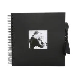 31 x 31cm Photo Album Creative 30 Black Pages DIY Album Scrapbooking Craft Paper Photograph Album for Wedding Anniversary Gifts