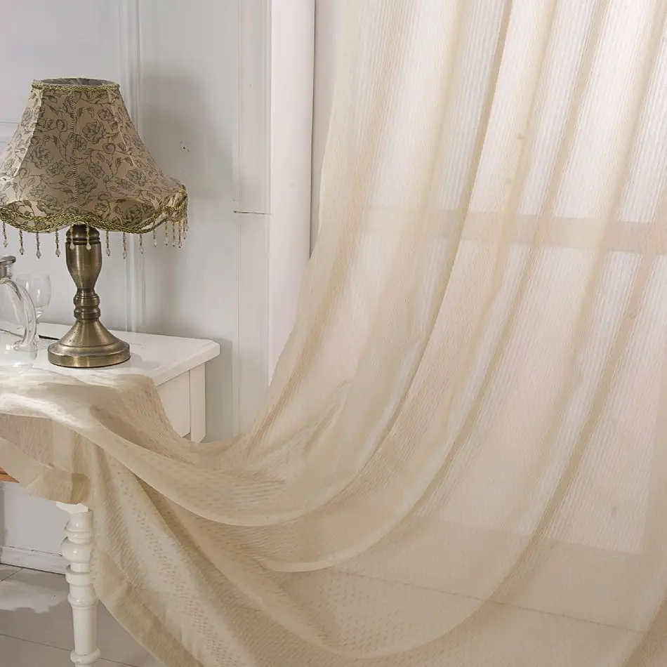 花の形をした豪華なチュールジャカードジャカード,透明なヨーロッパスタイルの窓,プリーツの開口部,リビングルームとベッドルーム用