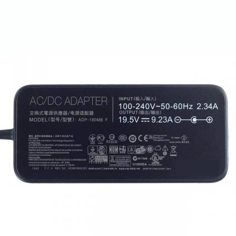 19.5V 9.23A 180W 6.0*3.7mm AC Laptop Adapter Power Charger For Asus A17-180P1A S7C GL504 FX95DU GX531 GM501 GL504G FX95G FX505G