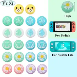 YuXi Animal-Crossing Cute Thumb Grip Caps Joystick Button Cover For Nintend Switch Lite NS Joy Con Controller Thumb Caps Case