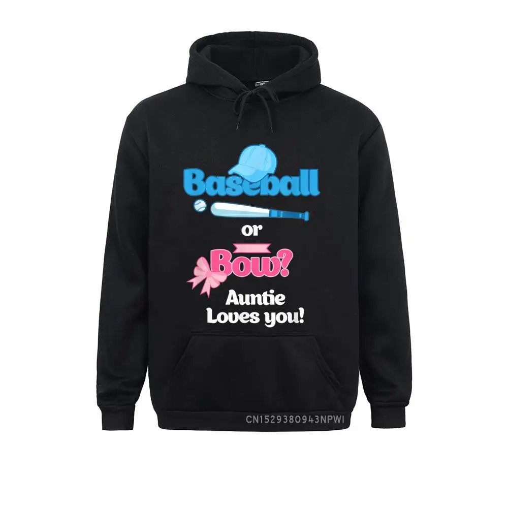 

Baseball Or Bows Gender Reveal Party Hoodie Auntie Loves You Pullover 2021 Personalized Hoodies Sweatshirts For Men Funny