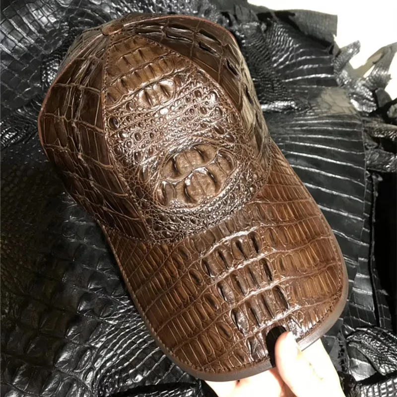 Authentic Alligator Skin Men's Hip Hop Headwear Baseball Cap
