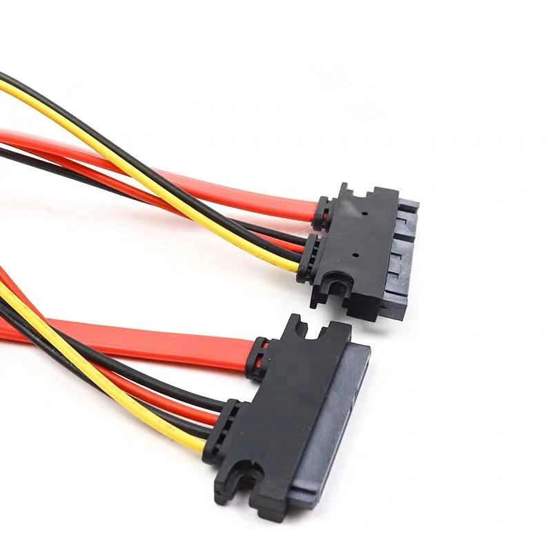 30CM/50CM SATA 22 Pin Nam Đến Nữ Sata Nối Dài SATA 3 III 22 Pin 7 + SATA 15 Pin Dữ Liệu Điện Combo Dây Nối Dài