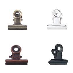 5pcs Binder Clips Middle size Metal Round Clamp Paper Antique Bronze/Silver/Red Brass/Black Bills Home Office School 32mmx30mm