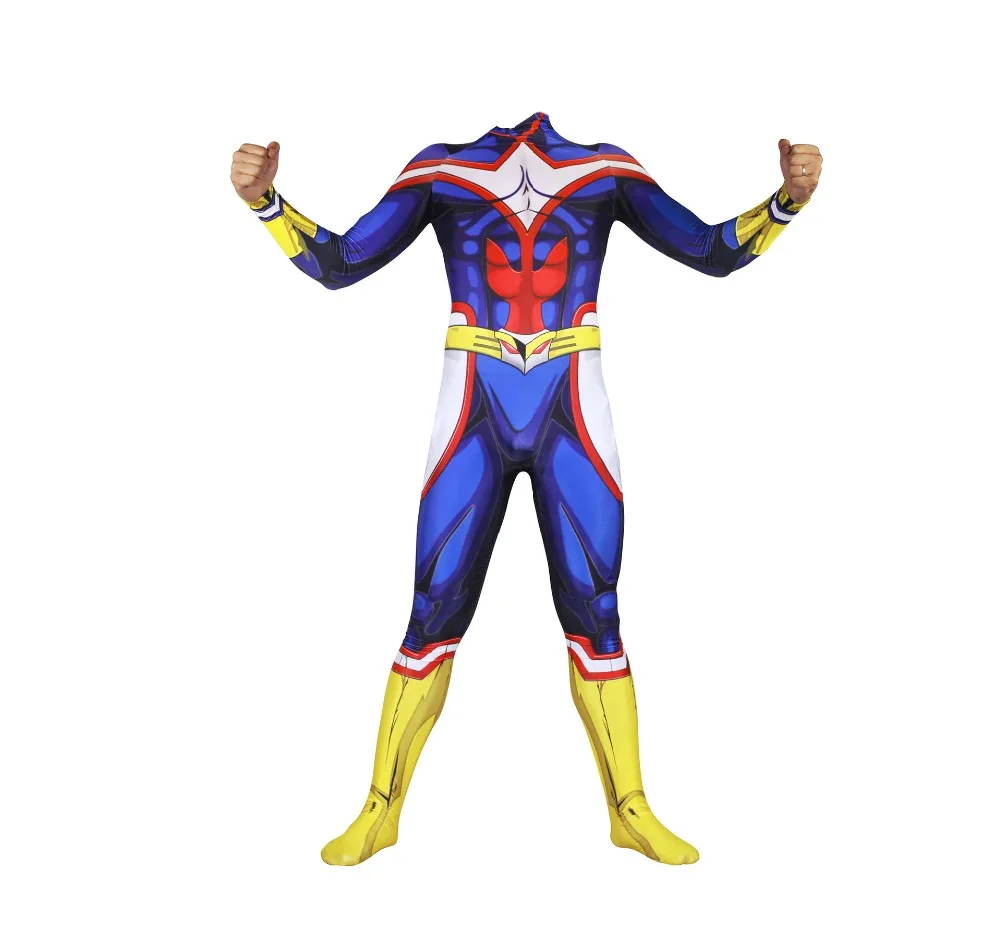 Cosplay Anime All Might zentai suit Boku no Hero Academia 3D Print Cosplay Costume My Hero Academia Zentai Catsuit